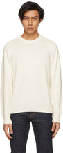 TOM FORD Off-White Silk Knit Sweater - Pull en tricot en soie Tom Ford Ford - 톰 포드 오프 화이트 실크 니트 스웨터