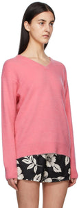 TOM FORD Pink Cashmere V-Neck Sweater