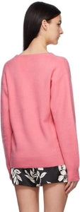 TOM FORD Pink Cashmere V-Neck Sweater