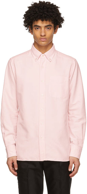 TOM FORD Pink Oxford Leisure Shirt - Tom Ford Ford Rose Oxford Loisirs Shirt - 톰 포드 핑크 옥스포드 레저 셔츠