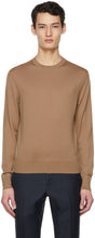 TOM FORD Tan Fine Merino Sweater - Tom Ford Tan Fine Fine Merino Pull - Tom Ford Tan Fine Merino 스웨터