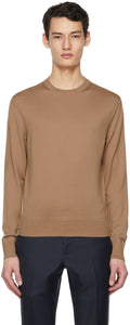 TOM FORD Tan Fine Merino Sweater - Tom Ford Tan Fine Fine Merino Pull - Tom Ford Tan Fine Merino 스웨터