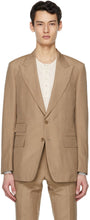 TOM FORD Tan Silk Shelton Blazer - Tom Ford Tan Silk Shelton Blazer - Tom Ford Tan Silk Shelton Blazer.