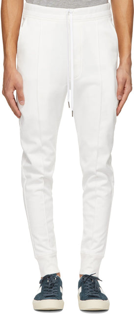 TOM FORD White Jersey Lounge Pants - Pantalon de salon de Jersey blanc Tom Ford Ford - 톰 포드 화이트 저지 라운지 바지