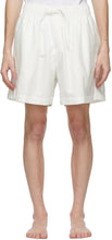 Tekla White Flannel Pyjama Shorts - Short Tekla White Flanel Pajama - Tekla 화이트 플란넬 파자마 반바지
