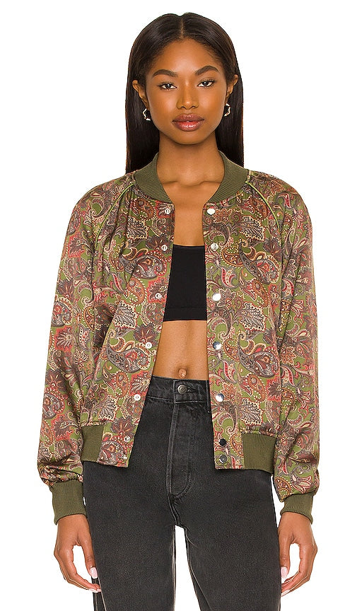 Tell Your Friends Bomber Jacket in Green Dites à vos amis la veste de bombardier en vert 告诉您的朋友绿色炸弹夹克