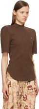 The Attico Brown Fitted Tessa T-Shirt