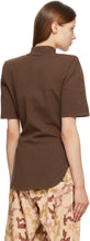 The Attico Brown Fitted Tessa T-Shirt