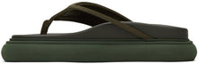 The Attico Khaki Satin Alton Thong Flat Sandals
