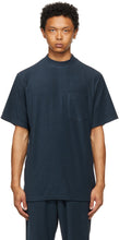 The Conspires Navy Terrycloth Pocket T-Shirt - Le t-shirt de poche TerryCloth Conspires de la marine - Sconpires 해군 TerryCloth 포켓 티셔츠