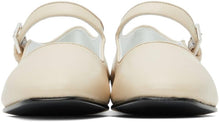The Row Beige 'Ava' Leather Ballerina Flats