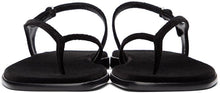 The Row Black Constance Flat Sandals