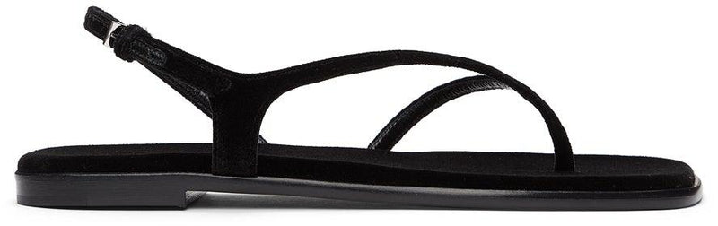 The Row Black Constance Flat Sandals – BlackSkinny