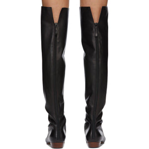 The Row Black Slouch Flat Tall Boots