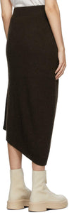 The Row Brown Cashmere Cymone Skirt
