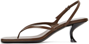 The Row Brown Constance Heeled Sandals