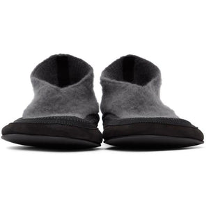 The Row Grey Cashmere Fairy Loafers