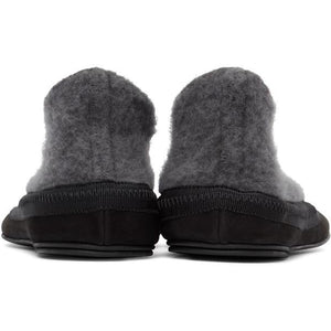 The Row Grey Cashmere Fairy Loafers