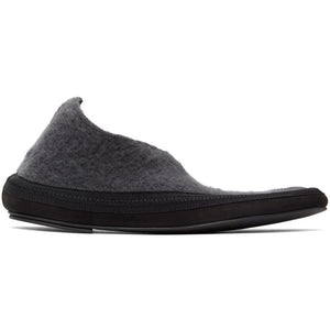 The Row Grey Cashmere Fairy Loafers