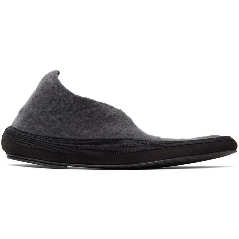 The Row Grey Cashmere Fairy Loafers BlackSkinny