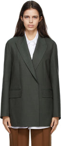 The Row Grey Wool Tristan Blazer - Le Blazer de Tristan de laine grise de rangée - 행 회색 양모 트리스탄 블레이저