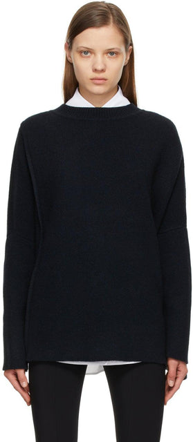 The Row Navy Cashmere Cordelia Sweater - Le chandail Cordelia Cachedmere Row Navy Cashmere - 행 해군 캐시미어 Cordelia 스웨터