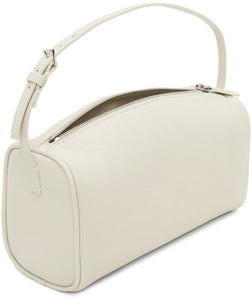 90 S Leather Shoulder Bag in White - The Row