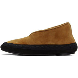 The Row Tan Shearling Fairy Loafers BlackSkinny