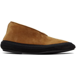 The Row Tan Shearling Fairy Loafers BlackSkinny