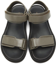 The Row Taupe Hook-And-Loop Sandals
