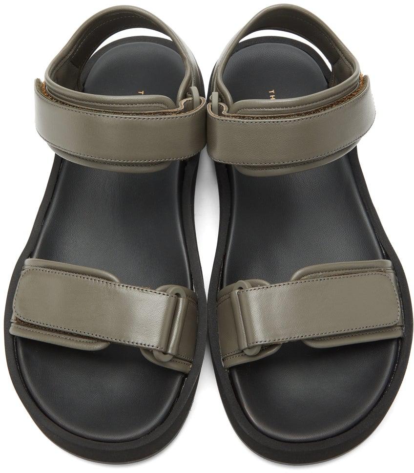 The Row Hook and Loop II Sandals in Mangrove