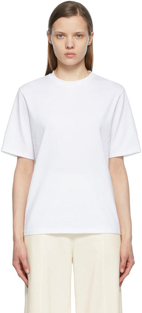 The Row White Chiara T-Shirt - T-shirt de Chiara Blanc Rangée - 행 화이트 chiara 티셔츠