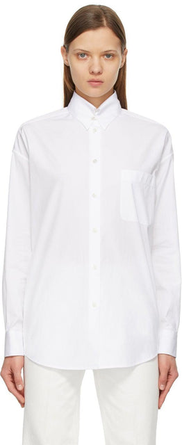 The Row White Gilles Shirt - La chemise Gilles Blanc Rangée - 화이트가 셔츠 행