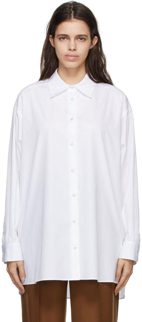 The Row White Luka Shirt - La chemise Luka Blanc Rangée - 화이트 루카 셔츠 행