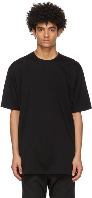 The Viridi-anne Black Smooth Cotton Half Sleeve T-Shirt - T-shirt à manches de demi-manches en coton lisse viridi-anne - viridi-anne 흑인 부드러운 면화 반 슬리브 티셔츠