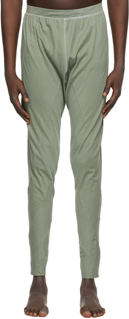 The Viridi-anne Green Cotton Smooth High Gauge Lounge Pants - Le pantalon de salon jauge lisse de coton vert viridi-anne - viridi-anne 녹색 코튼 부드러운 높은 게이지 라운지 바지