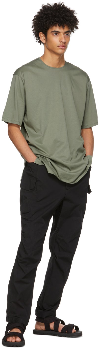 The Viridi-anne Khaki Smooth Half-Sleeve T-Shirt