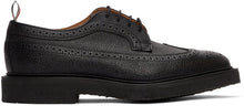 Thom Browne Black Classic Longwing Brogues - Thom Browne Black Classic Longwing Brogues - Thom Browne 블랙 클래식 Longwing Brogues.