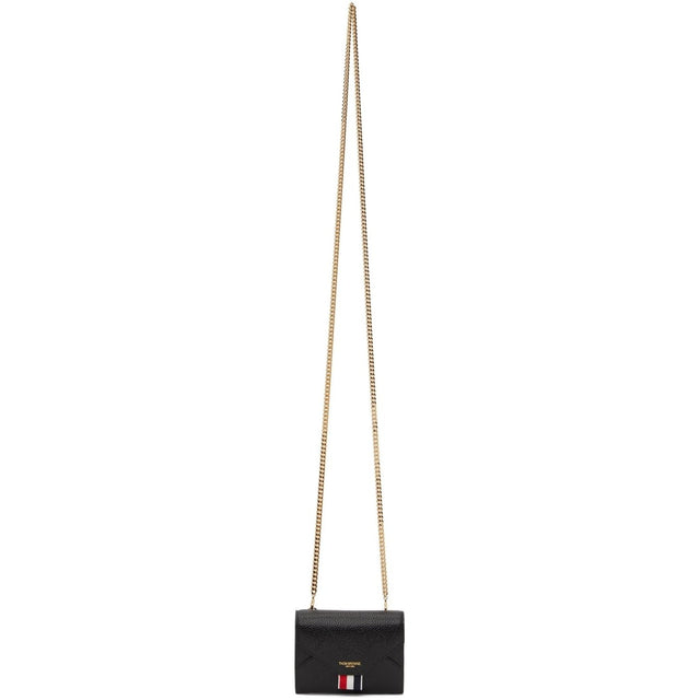 Thom Browne Black Envelope Wallet Shoulder Bag - Thom Browne Sac à bandoulière à enveloppe noire - Thom Browne 검은 봉투 지갑 숄더 백