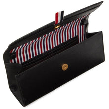Thom Browne Black Pebble Flap Clutch Bag