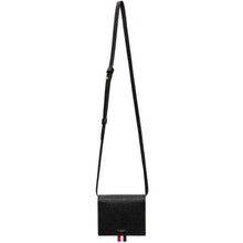 Thom Browne Black Pebble Shoulder Strap Card Holder Bag - Thom Browne Sac à bandoulière noire à bandoulière - Thom Browne 검은 조약돌 어깨 끈 카드 홀더 가방