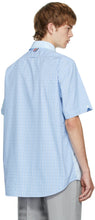 Thom Browne Blue Funmix Hairline Check Short Sleeve Shirt
