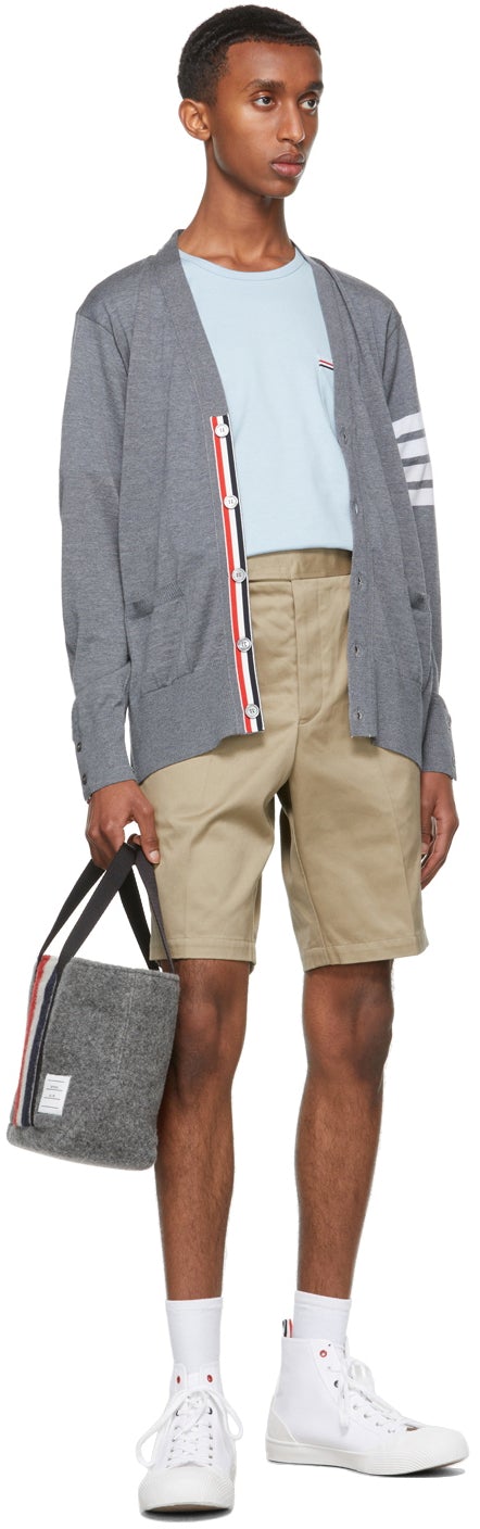 Thom Browne Blue Jersey Striped Chest Pocket T-Shirt