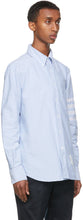 Thom Browne Blue Straight-Fit 4-Bar Shirt