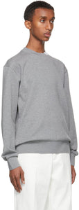 Thom Browne Grey 4-Bar Mock Neck Sweatshirt