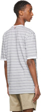 Thom Browne Grey Bar Stripe Ringer T-Shirt