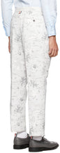 Thom Browne Grey Canvas Graphic Chino Trousers