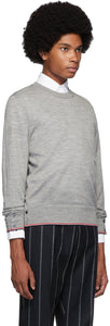 Thom Browne Grey Cashmere Classic Crewneck Sweater