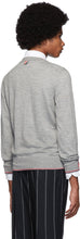 Thom Browne Grey Cashmere Classic Crewneck Sweater