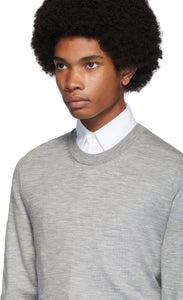 Thom Browne Grey Cashmere Classic Crewneck Sweater